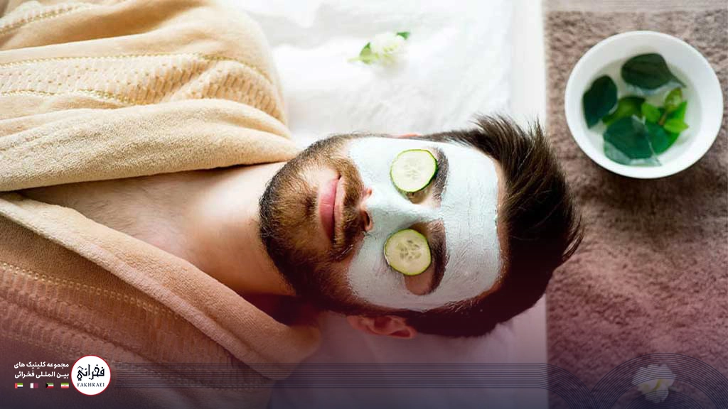 فیشیال آقایان-ماسک روی صورت مردی