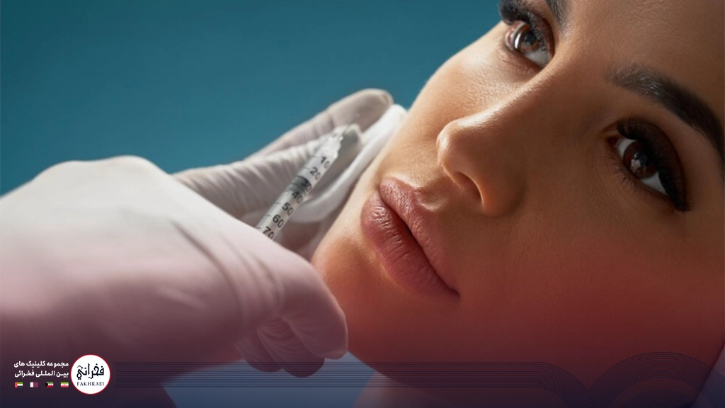 تزریق ژل لب مدل قلوهای-در حال تزریق ژل لب