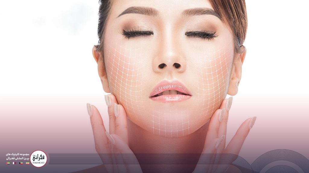 زاویه سازی صورت -خانومی با چشمان بسته