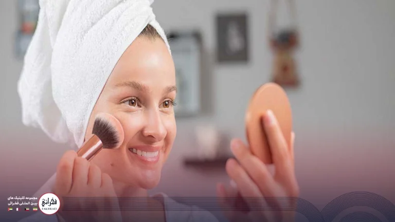 آرایش بعد از تزریق ژل لب و گونه