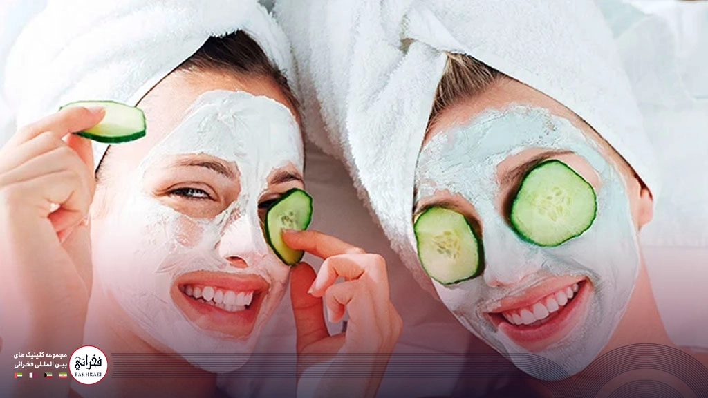 درمان خشکی پوست صورت با ماسک خیار