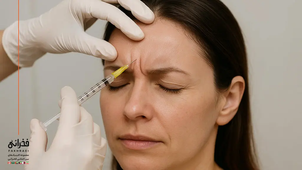 تزریق بوتاکس به پیشانی
