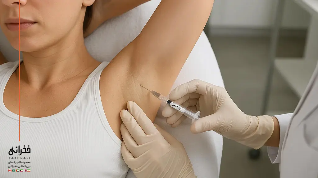 نحوه تزریق بوتاکس زیر بغل