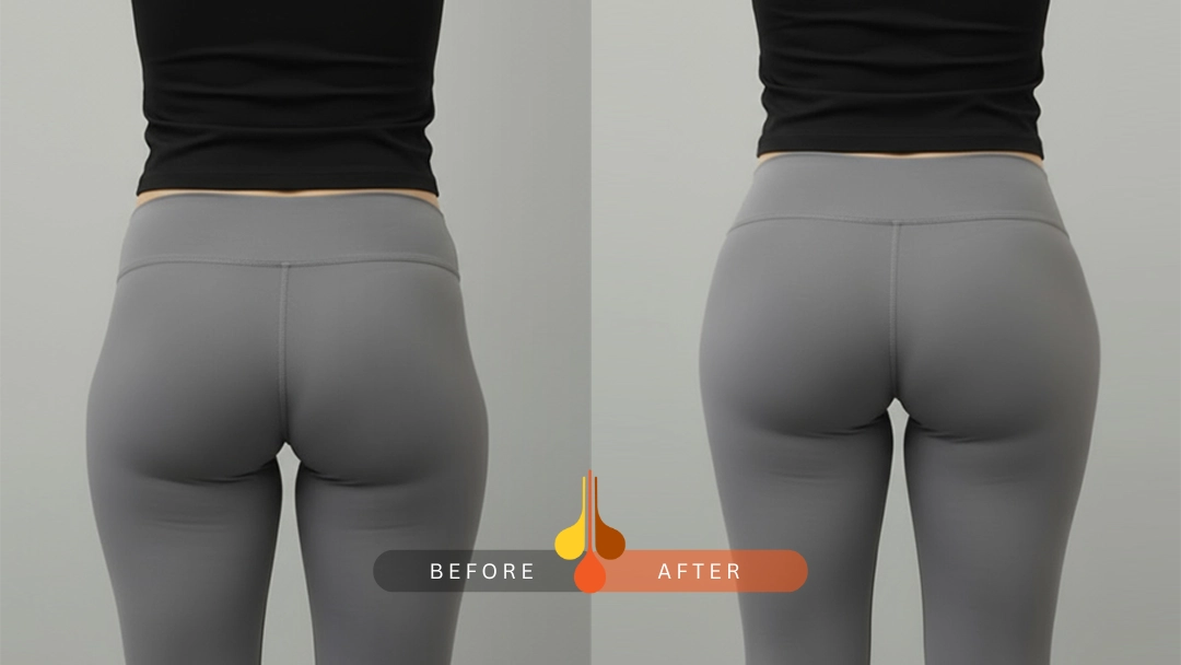 تصویر قبل و بعد تزریق فیلر هیپ دیپ