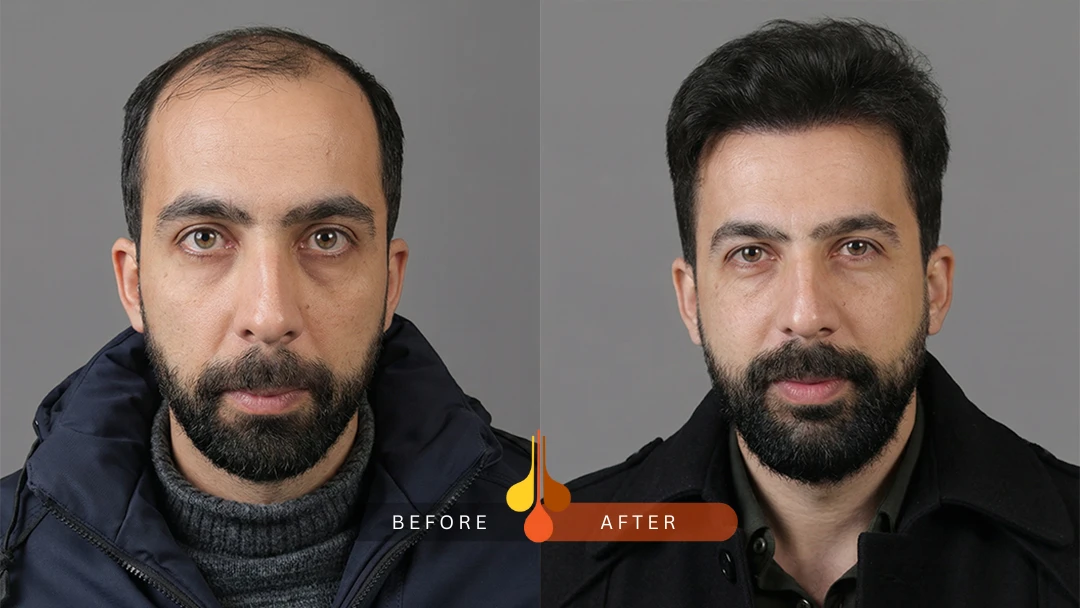 نمونه کاشت مو در کلینیک فخرائی